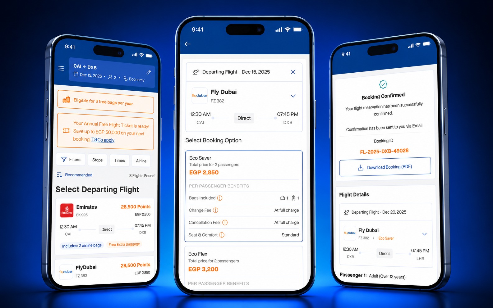 TravelShop flight booking experience